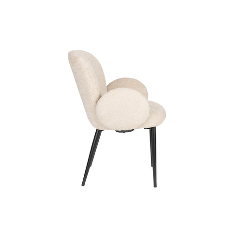 Housecraft Living Alaz Eetkamerstoelen met armleuning Off-white - Set van 2