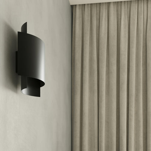 Sollux Lighting Wandlamp IMPACT zwart - 22x11x23cm