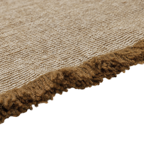 WOOOD vloerkleed 170x240 cm Weavly - Wol - Lichtbruin/Naturel