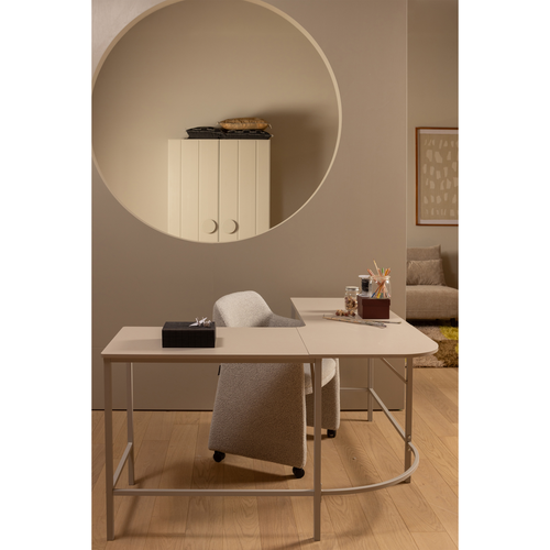 WOOOD hoekbureau Mike - Hout/Metaal - Dust - 75x185x185 - vtwonen shop