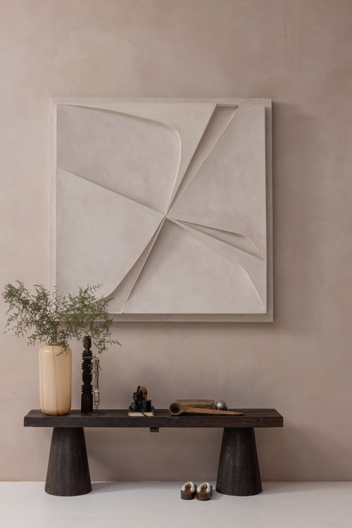 WOOOD vaas met streep Arles - Glas - Naturel - Set van 2 - vtwonen shop