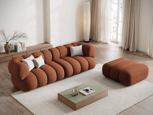 Cosmopolitan Design Poef Koge chenille baksteen - 95x95x40cm