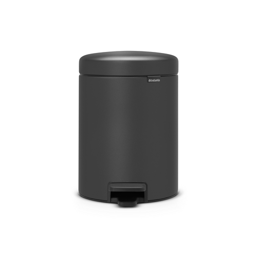 Brabantia NewIcon Pedaalemmer, 5 liter, kunststof binnenemmer - Mineral Infinite Grey