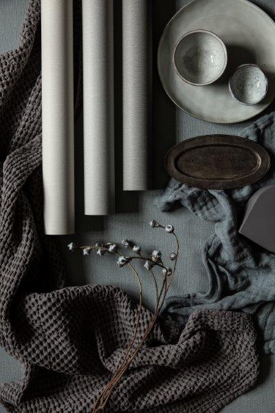 Borastapeter behang effen grijs - 53 cm x 10.05 m - 660458 - vtwonen shop