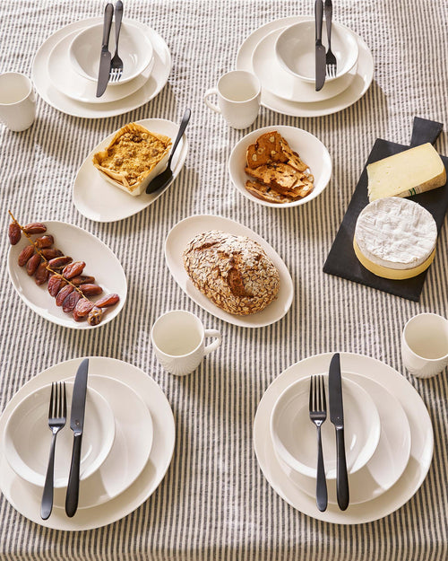 vtwonen - Serviesset - Basic - 36-delig - Wit porselein - 6 personen