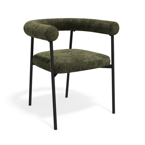Premium Interiors - Set van 2 stoelen LOU - getextureerd fluweel vintage groen 64cm