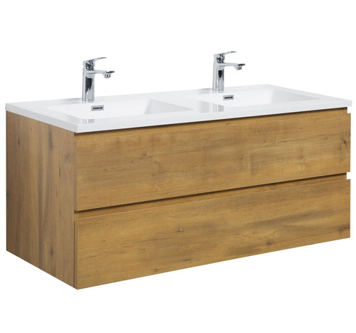 Badplaats Badkamermeubel Set Angela 120 cm – Eiken – Badmeubel met Wastafel
