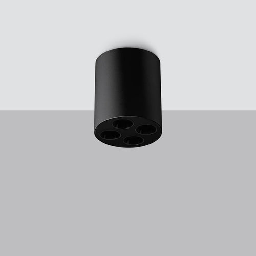 Sollux Lighting Plafondlamp ZOE zwart LED - 7,2x7,2x8,3cm