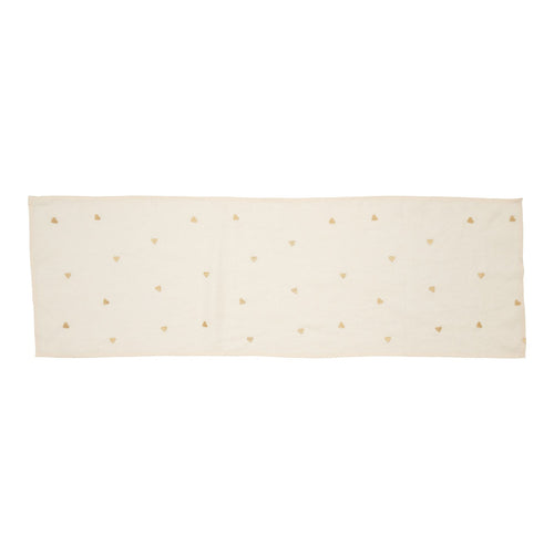 Return to Sender Tafelloper 45 x 145 cm gouden hartjes- 100% linnen - vtwonen shop