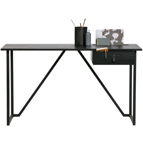 WOOOD bureau Julius - Hout - Zwart - 75x126x53 - vtwonen shop