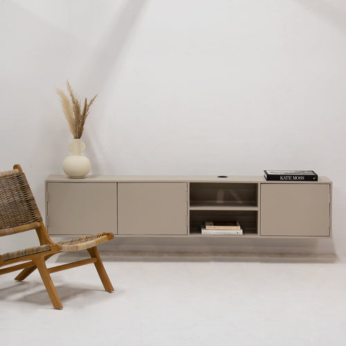 Giga Meubel Tv-Meubel Loiza - Mangohout - Taupe - 200cm