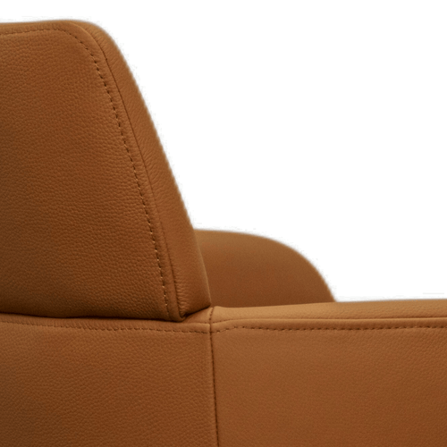 Furnhouse eetkamerstoelen armleuning Marco - Cognacbruin - Leer - Set van 4