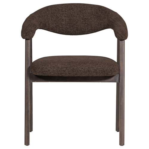 WOOOD eetkamerstoel armleuning bruin Avar - Set Van 2 - 77x60x60