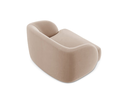 Micadoni Fauteuil Miley flueel, cappuccino - 90x103x70cm