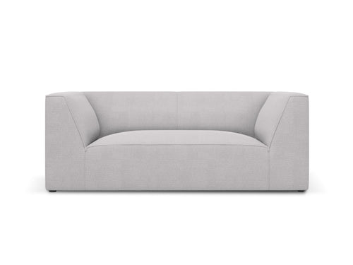 Micadoni Bank Ruby 2-zits, structurele stof, lichtgrijs - 93x174x69cm