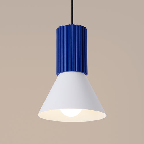 Sollux Lighting Hanglamp ESTRIA 1 wit/ultramarijn - 14x14x120cm