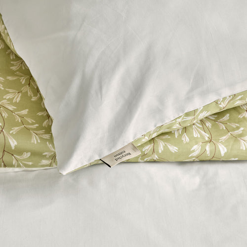 Walra - Dekbedovertrek Blooming Grace - 200x220 cm - Groen / Wit