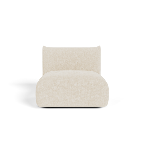Sia Home - Fauteuil NOOMA - chenillefluweel crème 97cm