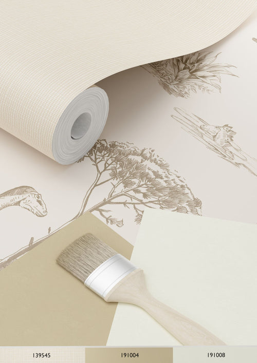 ESTAhome behang dinosaurussen beige - 53 cm x 10.05 m - 139557