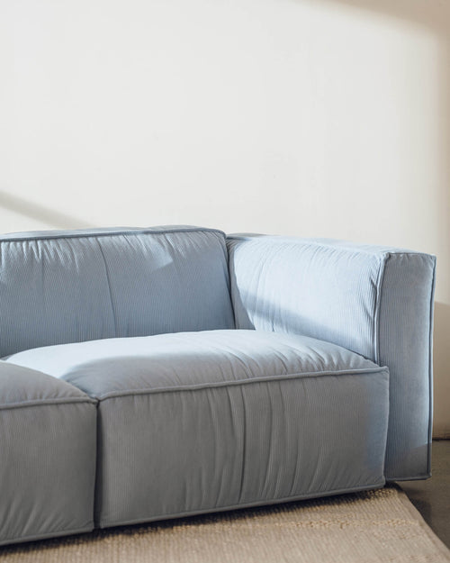 noo.ma Lobi hoekbank 4-zits corduroy Chalk Grey - 318x154x73,5 cm
