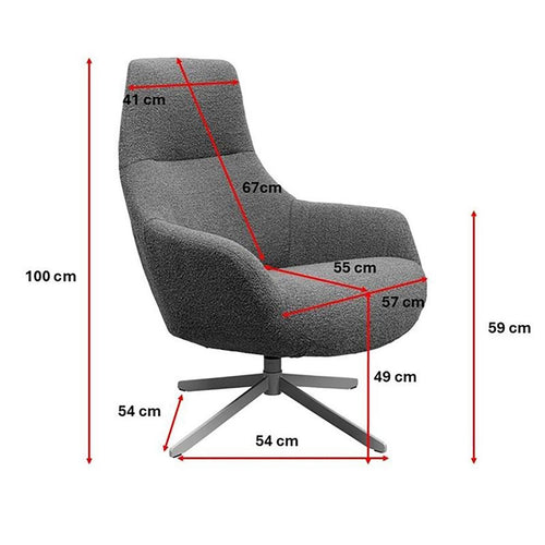 Kare Design Draaifauteuil Mimi geel