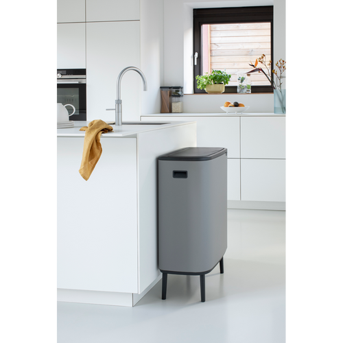 Bo Touch Bin Hi, met 1 binnenemmer, 60 liter - Mineral Concrete Grey - vtwonen shop