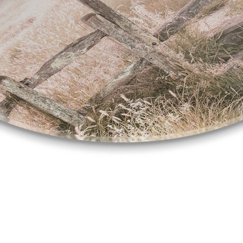 Reinders Ochtenddauw in de weide glasschilderij -  beige - kantoor - Ø 70cm