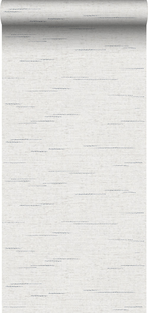 Sanders & Sanders behang geweven structuur grijs - 53 cm x 10 m - 640537