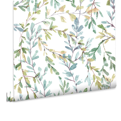 Laura Ashley Vliesbehang - Brayton Leaves Fresh Green