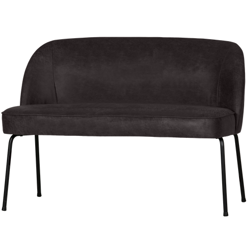 BePureHome eetbank Vogue- Leer - Zwart - 83x120x59 - vtwonen shop