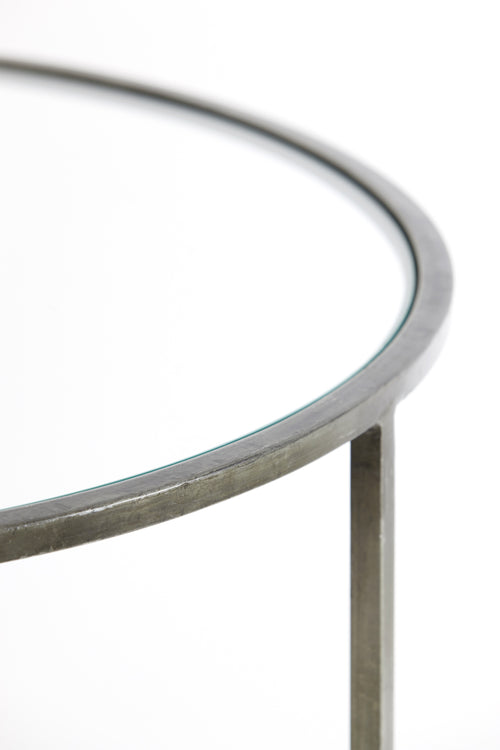 Light & Living salontafel DUARTE - Ø75x44cm - grijs - Set van 2