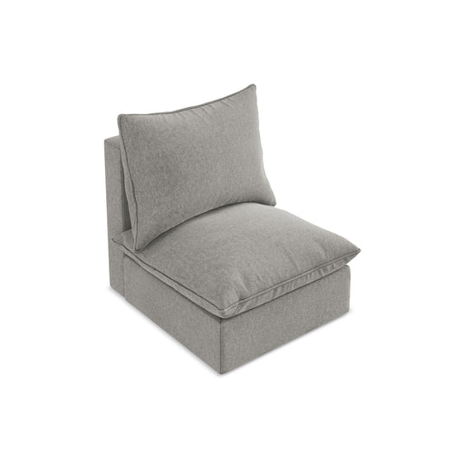 LaMiaSofa Bankmodule midden Ravenna - velours - grijs - 75x90x77