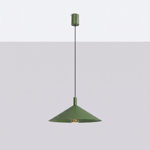 Sollux Lighting Hanglamp NOX 40 olijfgroen - 40x40x135cm