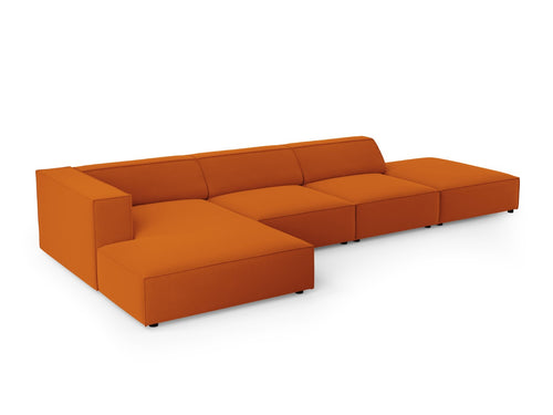 Cosmopolitan Design linker hoekbank Arendal 5-zits, flueel, terracotta - 166x341x70cm