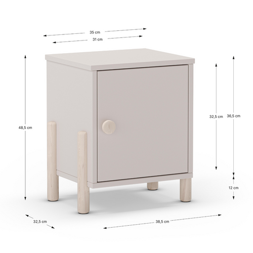 Calicosy - DAPHNE Tafel - Naturel - 30x39,4x47 cm