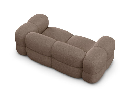 Cosmopolitan Design Bank Loretto 3-zits, structurele stof cappuccino - 100x210x68cm