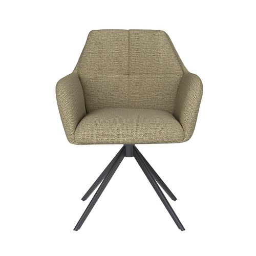 Housecraft Living Pete Eetkamerstoel Draaibaar Metaal Pistache groen