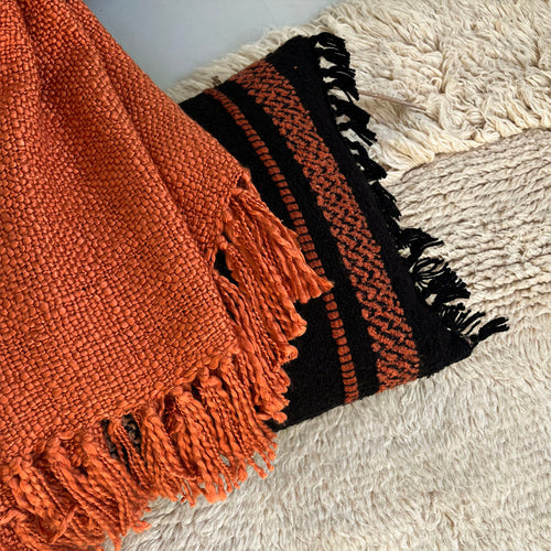 Malagoon plaid Spicy - oranje - 125x150cm