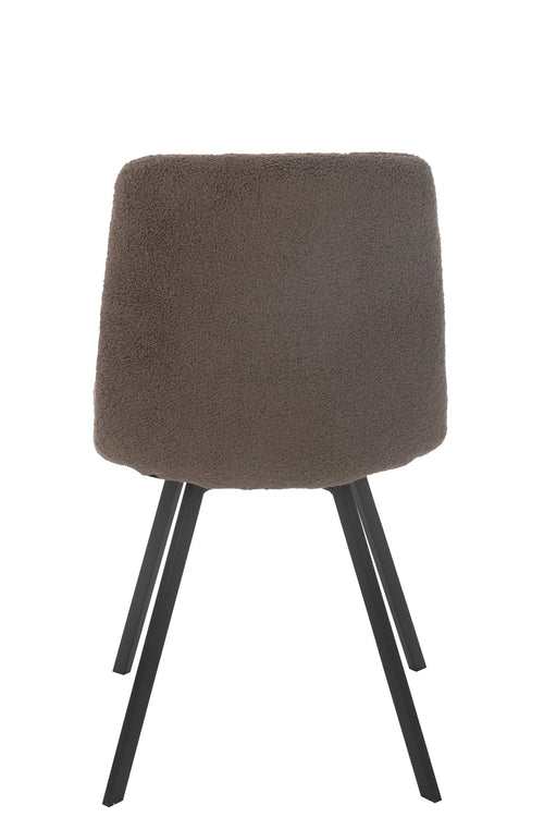 J-Line stoel Clark - metaal/polyester - taupekleur