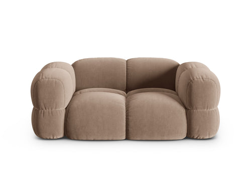 Cosmopolitan Design Bank Loretto 2-zits, flueel donkerbeige - 100x180x68cm