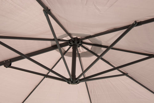 Hawaii parasol S - Ø300 cm - carbon black - taupe