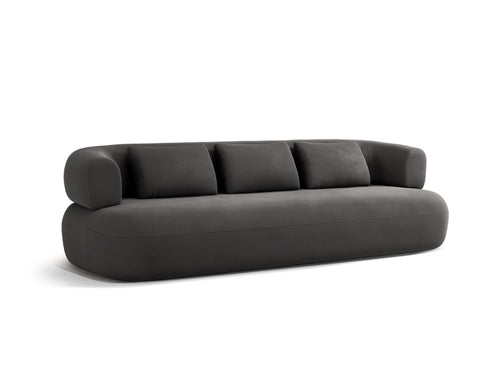 Micadoni Bank Jenny 4-zits, flueel donkergrijs - 90x226x73cm