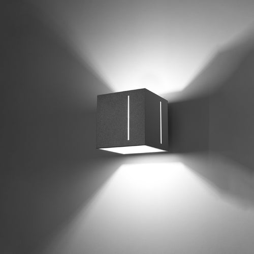 Sollux Lighting Wandlamp PIXAR grijs - 10x12x10cm