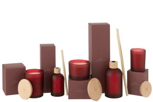 J-Line geurolie + stokjes Accords Essentiels - Rose Seduisante - rood - 550 ml - vtwonen shop