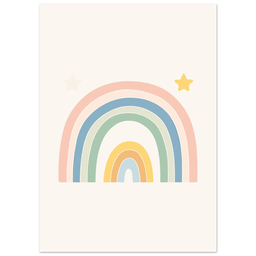 Artfulprints  Pastel rainbow II   poster 50x70 cm - vtwonen shop