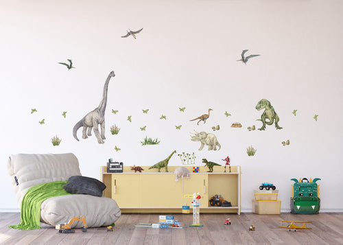 Sanders & Sanders muursticker dinosaurussen groen - 85 x 65 cm - 601355
