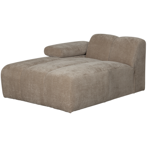 WOOOD chaise longue element links Mojo - Ribstof - Zand -74x162x122cm - vtwonen shop