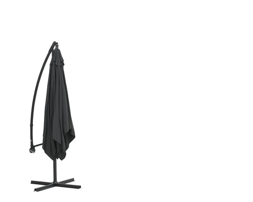 Corfu parasol - 250x250 cm - carbon black - donker grijs - vtwonen shop