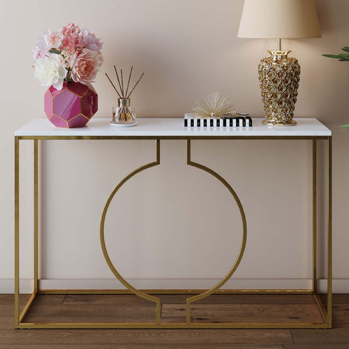 Kare Design Console Miami Loft wit en goud 120x35cm - vtwonen shop