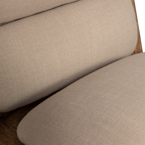 WOOOD fauteuil Opulent - Bouclé/Hout - Naturel - 75x70x80 - vtwonen shop